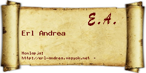 Erl Andrea névjegykártya
