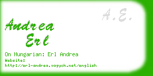 andrea erl business card